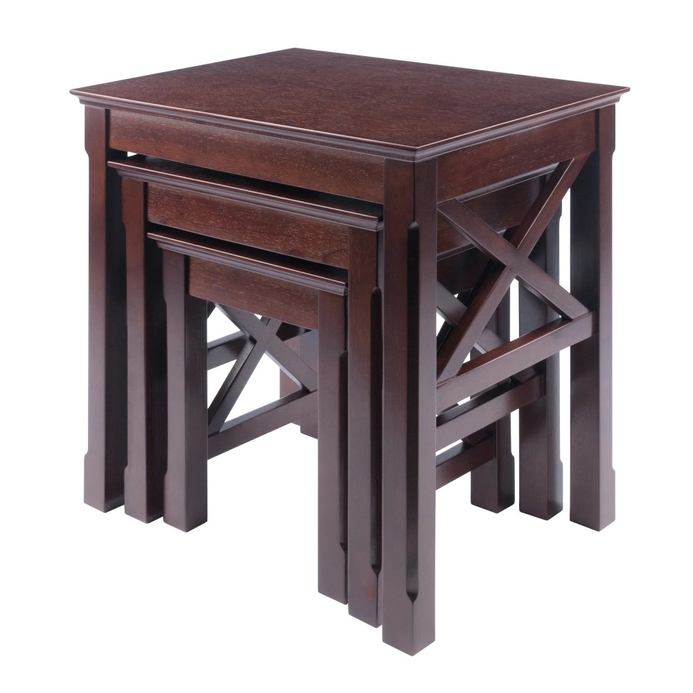 Winsome Wood Xola X-Panel Nesting Table Set,Cappuccino