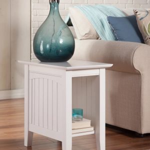 AFI Charlotte Indoor Farmhouse Shelves Wood End Table, Multiple Colors