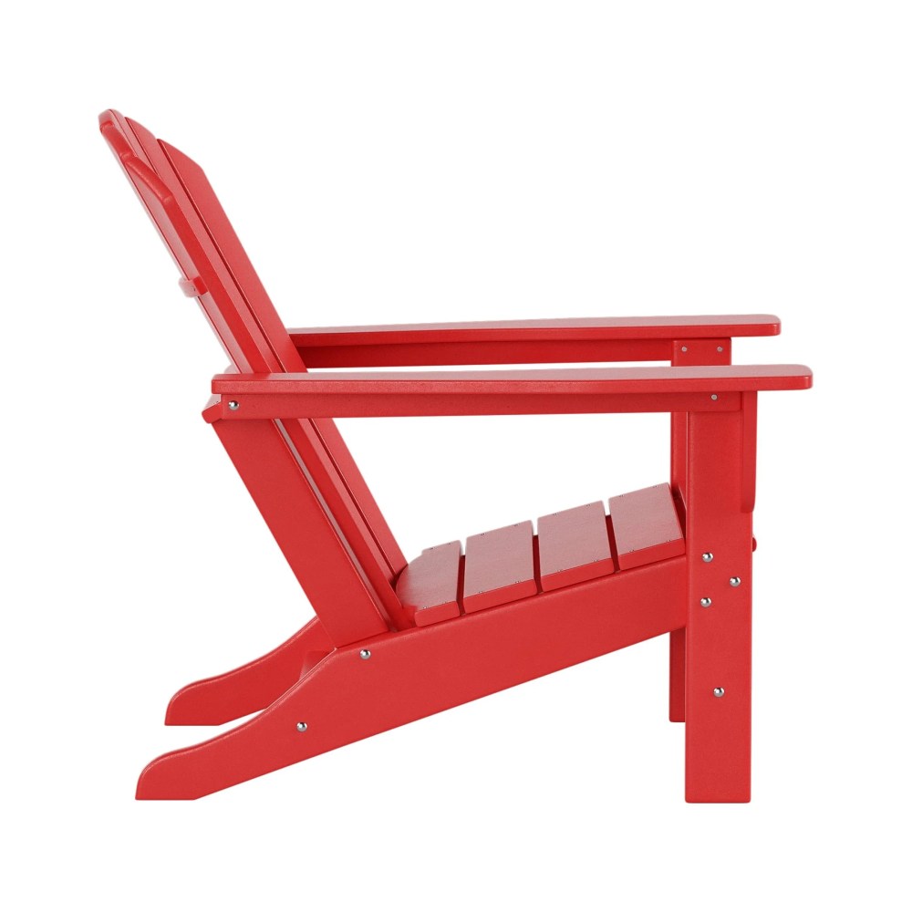 Westin Outdoor Adirondack Patio Chair with Ottoman Footrest,Red - Image 4