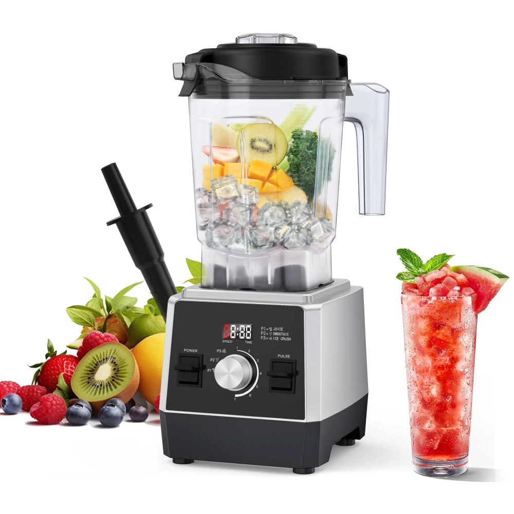 Aeitto Blender for Kitchen, 68oz 1800W Smart Blender for Smoothies withStainless Steel 6-Blade, 7 Preset Programs, Digital Timer & Custom Speed Control
