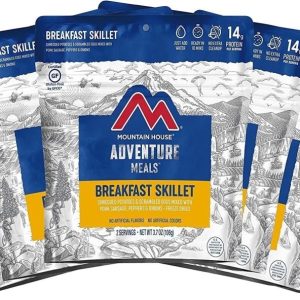 (6 Pouches) Mountain House Survival Backpacking & Camping Emergency Food Breakfast Skillet with 30 Years Shelf Life Gluten Free