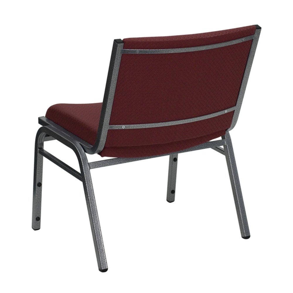 Flash Furniture 4 Pack HERCULES Series Big & Tall 1000 lb. Rated Burgundy Fabric Stack Chair - Image 4