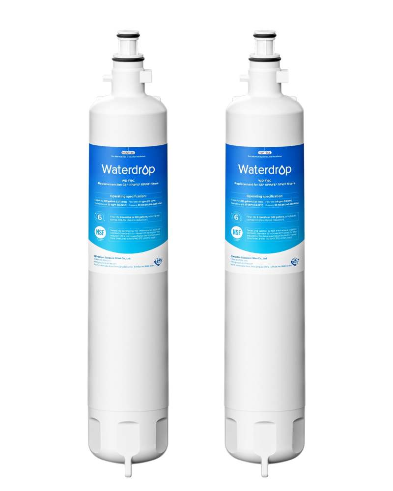 Waterdrop Refrigerator Water Filters for GE RPWFE,RPWF,WSG-4,DWF-36,WF277,R-3600 (2 Count)