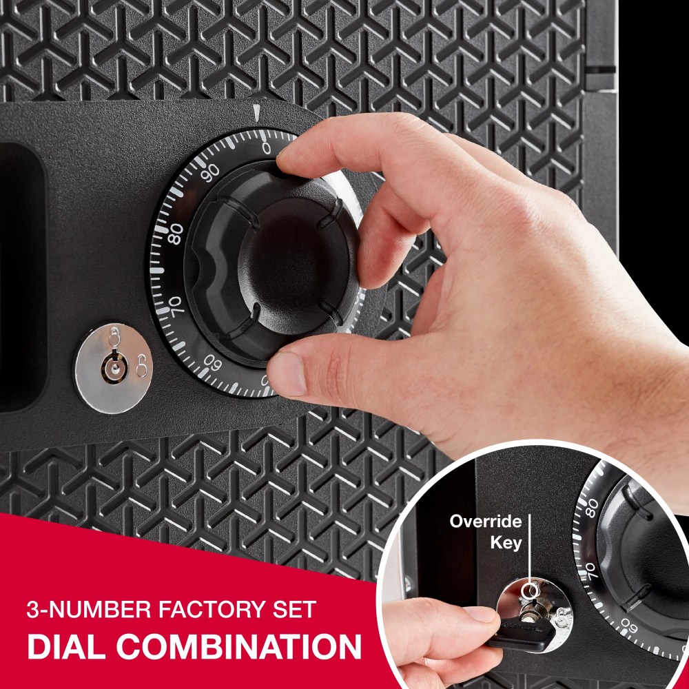 Sentry Safe Home Safe, Fire-Resistant, Water-Resistant with Combination Lock and Override Key - Image 4