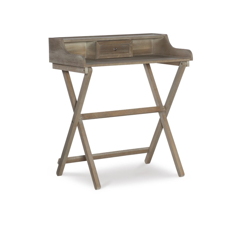 Linon Coy Folding Desk,34.25" Tall,Rustic Brown Finish - Image 12