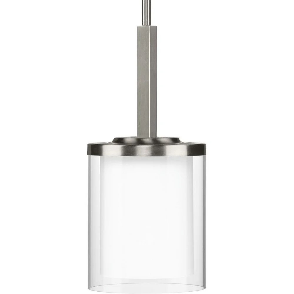 Mast Collection One-Light Brushed Nickel Clear Glass Coastal Mini-Pendant Light