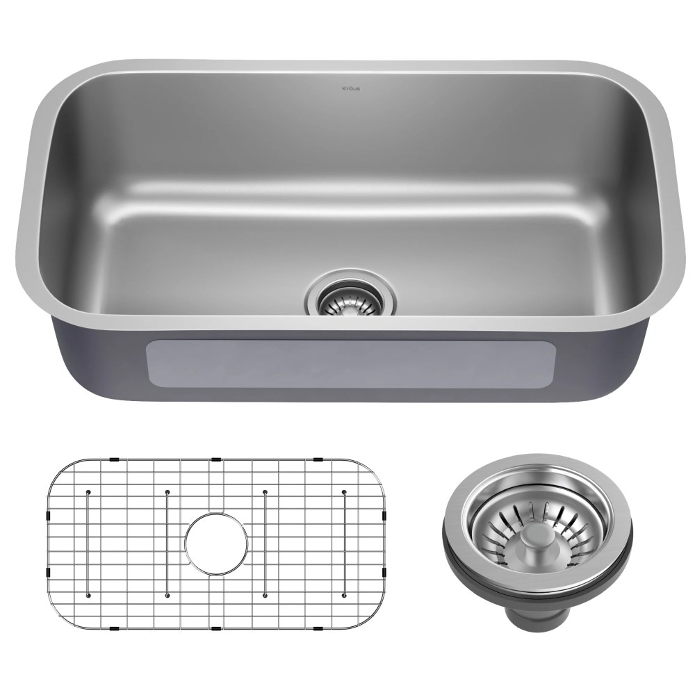 KRAUS Premier 32" Undermount 18-Gauge Stainless Steel Single Bowl Kitchen Sink