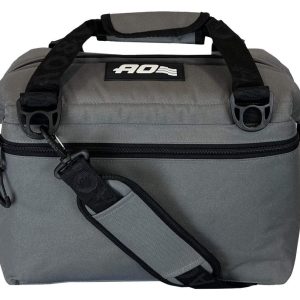 AO Coolers 12 Can Canvas Soft-Sided Cooler, Charcoal Gray