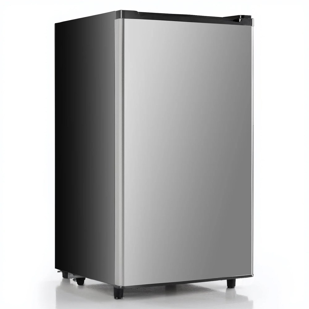 TINKLE WELL 3.2 Cu Ft Mini Fridge with Freezer,Compact Single Door Refrigerator,Energy Efficient,Low Noise,Adjustable Thermostat for Bedroom,Dorm,Office,silver - Image 2