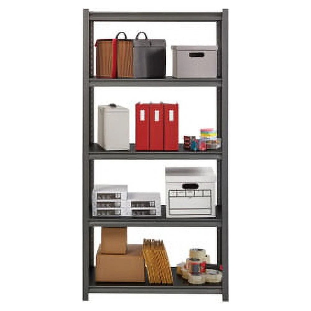 Lorell, 3,200 lb Capacity Riveted Steel Shelving, 1 Each, Black - Image 3