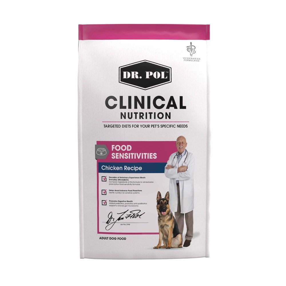 Dr. Pol Clinical Food Sensitivities Hydrolyzed Chicken Recipe-Hypoallergenic Adult Dog Food,  24 lb Bag