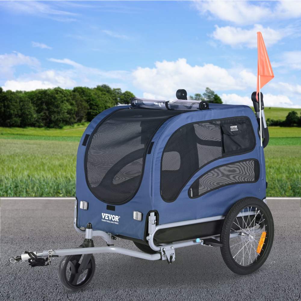 SKYSHALO Pet Bicycle Trailer and Stroller, Water Resistant Bike Carrier Dogs and Cats