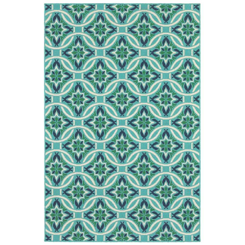Avalon Home Mackay Floral Lattice Indoor/Outdoor Area Rug