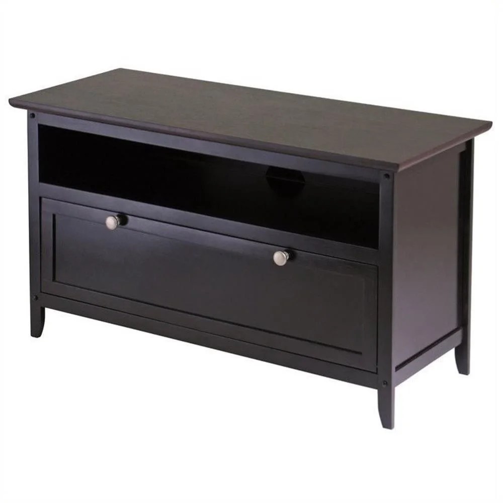 Winsome Zuri Transitional Solid Wood TV Stand for TVs up to 42" in Espresso