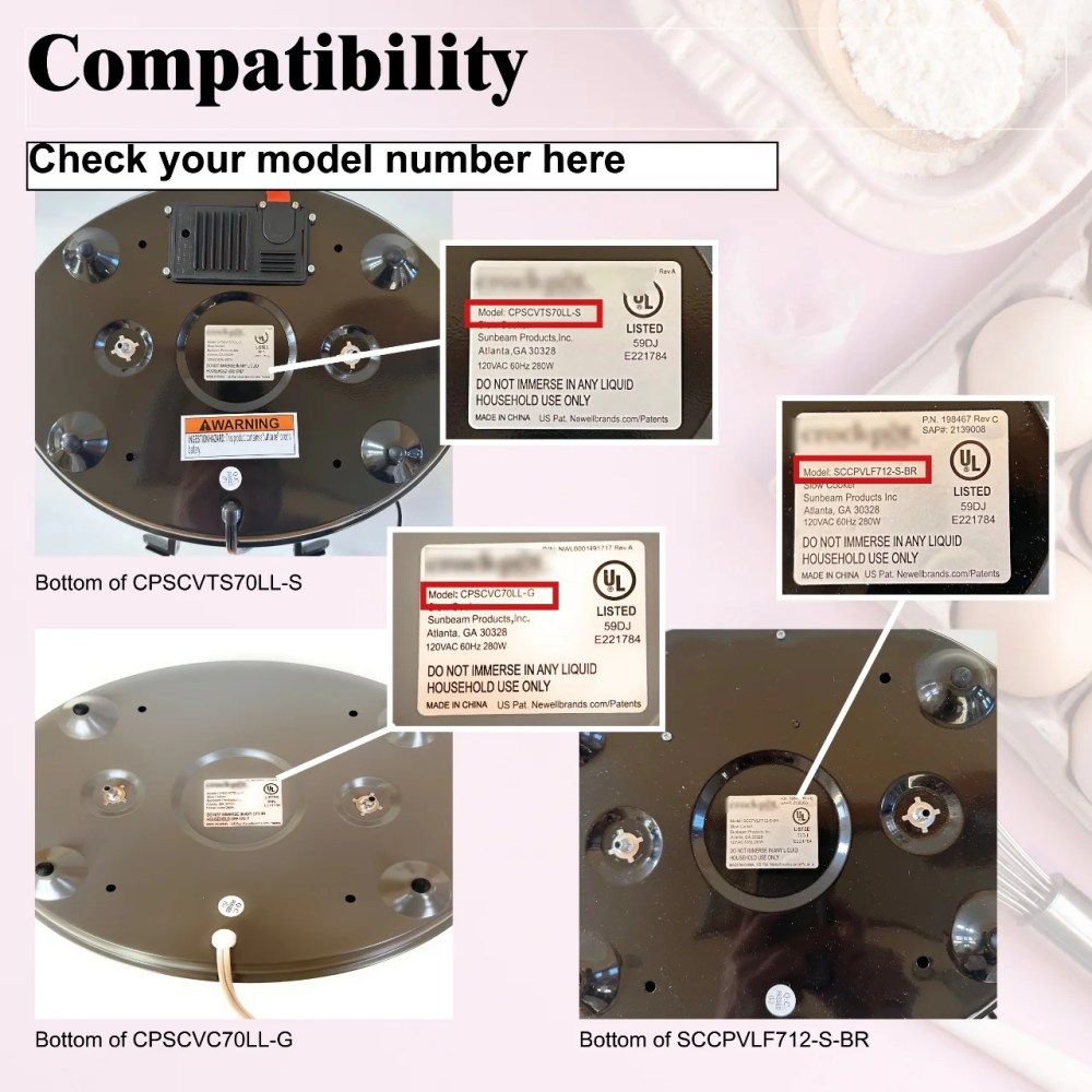 7-Quart Slow Cooker Stoneware Insert pot - Image 6