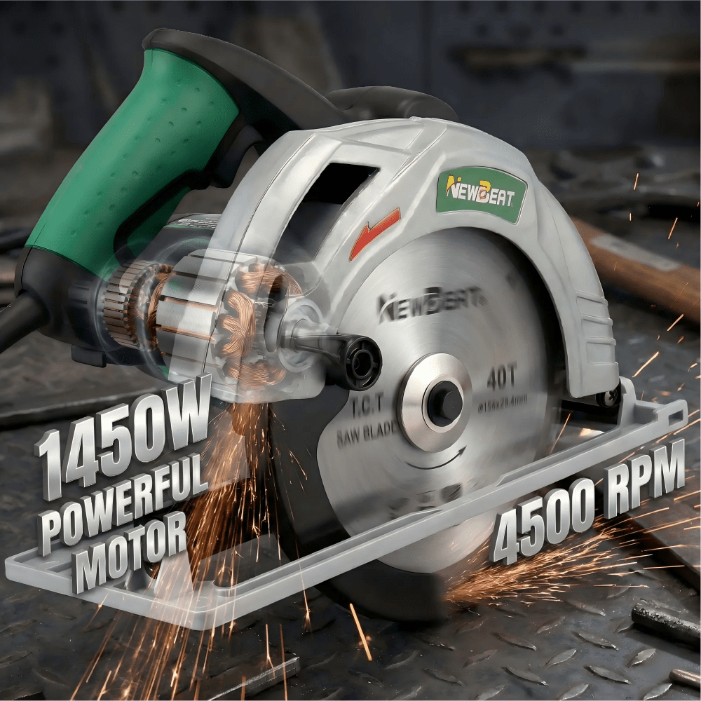 NEWBEAT 12-Amp 7-1/4-inch Circular Saw with Blade - Image 2