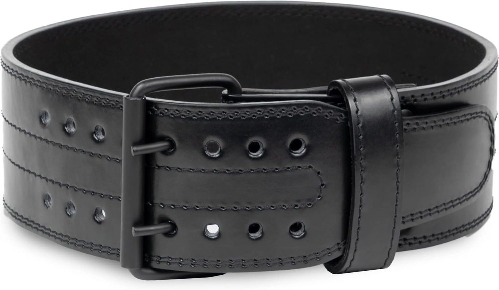 Gymreapers Weightlifting Belt 6MM Genuine Leather - Double Prong Power Belt Heavy Duty 4-Inch Wide - Strong, Stabilizing Back Support for Deadlifts, Squats Powerlifting (Black, 2X-Large) - Image 5