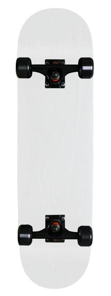 Blank Pro Complete Skateboard Dip White 8.25 Black Wheels Black Trucks