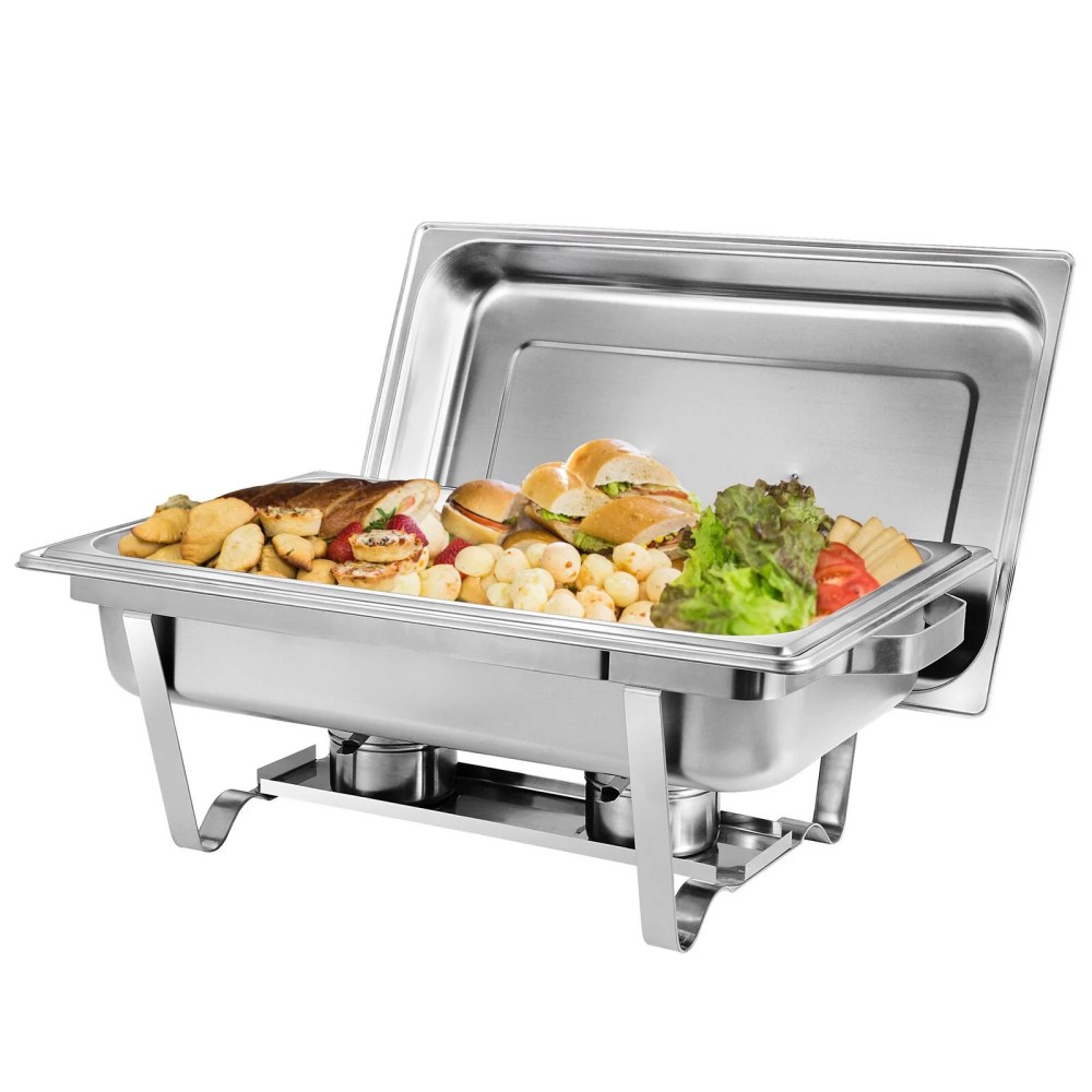 ZenStyle 4 Packs 8 Quart Chafing Dish Buffet Trays Chafer Stainless Steel with Warmer for Home Party Durable - Image 2