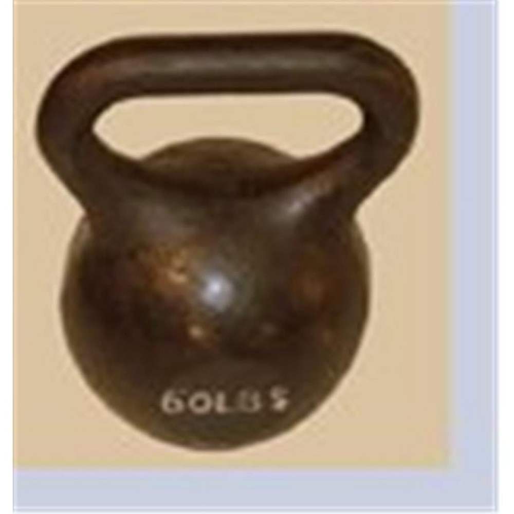 York Barbell 15160 Single Kettlebell,  Black - 60 lbs