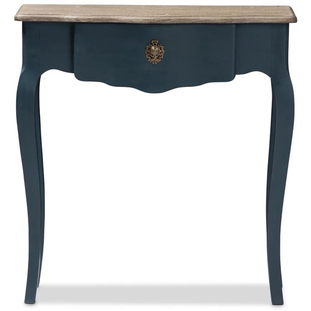 Baxton Studio Mazarine Classic and Provincial Blue Spruce Finished Console Table - Image 2