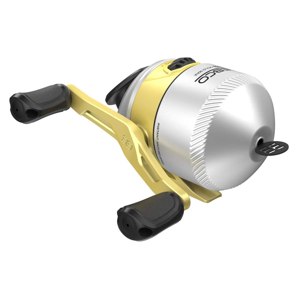 Zebco 33 MAX Gold Spincast Fishing Reel, Size 60 Reel, Silver/Gold (Clam Package)