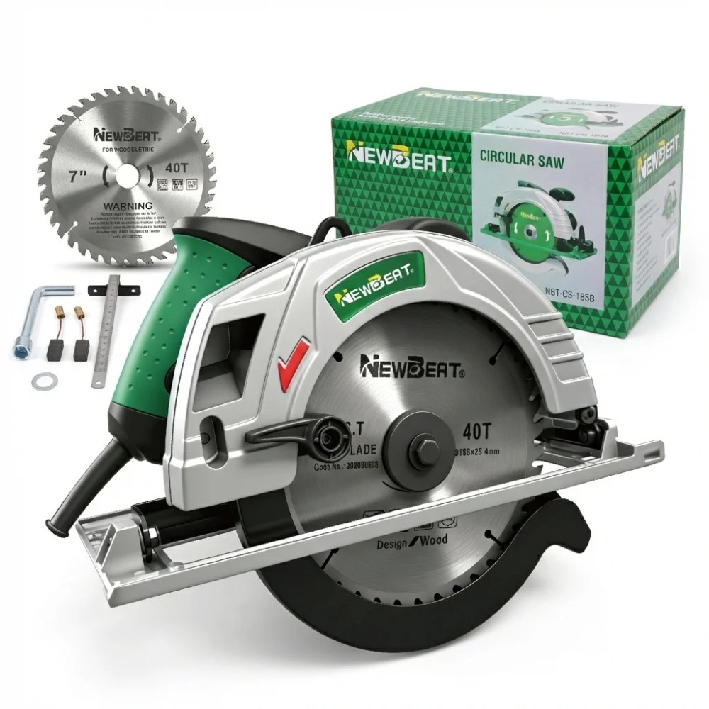 NEWBEAT 12-Amp 7-1/4-inch Circular Saw with Blade