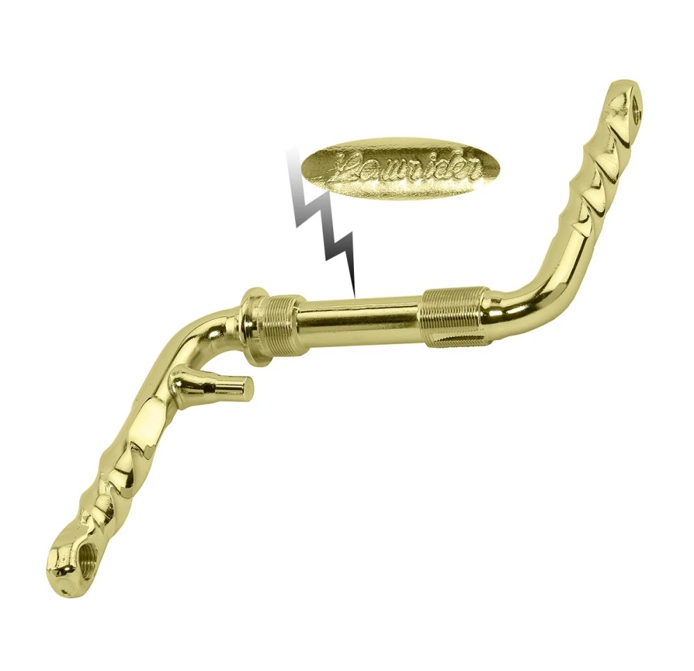 bicycle twist 4 crank gold.twisted gold crank bicycle, lowrider crank, Beach Cruiser.
