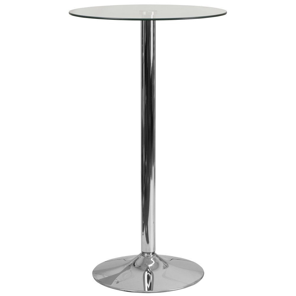 Flash Furniture 23.75" Round Glass Table with 41.75"H Chrome Base