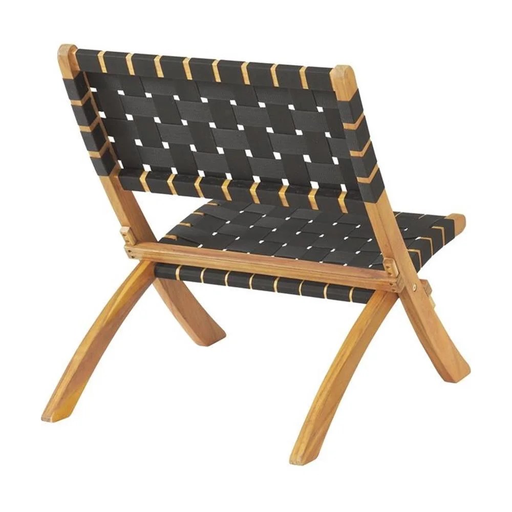Alaterre Furniture 3-Piece Acacia Wood Bistro Set-2 Foldable Chairs & Table with Woven Seats for Patio/Deck - Image 7