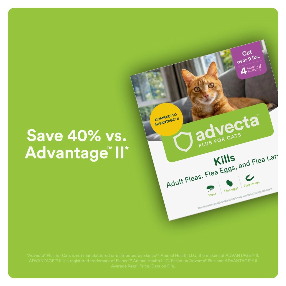 (3 pack) Advecta II Flea Treatment for Large Cat, 4 Monthly Treatments - Image 9
