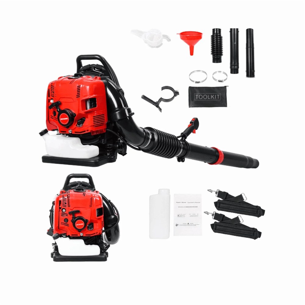 Backpack Leaf Blower,75.6CC 5 HP 4-Stroke Gas Leaf Blower,900 CFM ,210 MPH ,Powerful Clearing Performance and Ergonomic Design