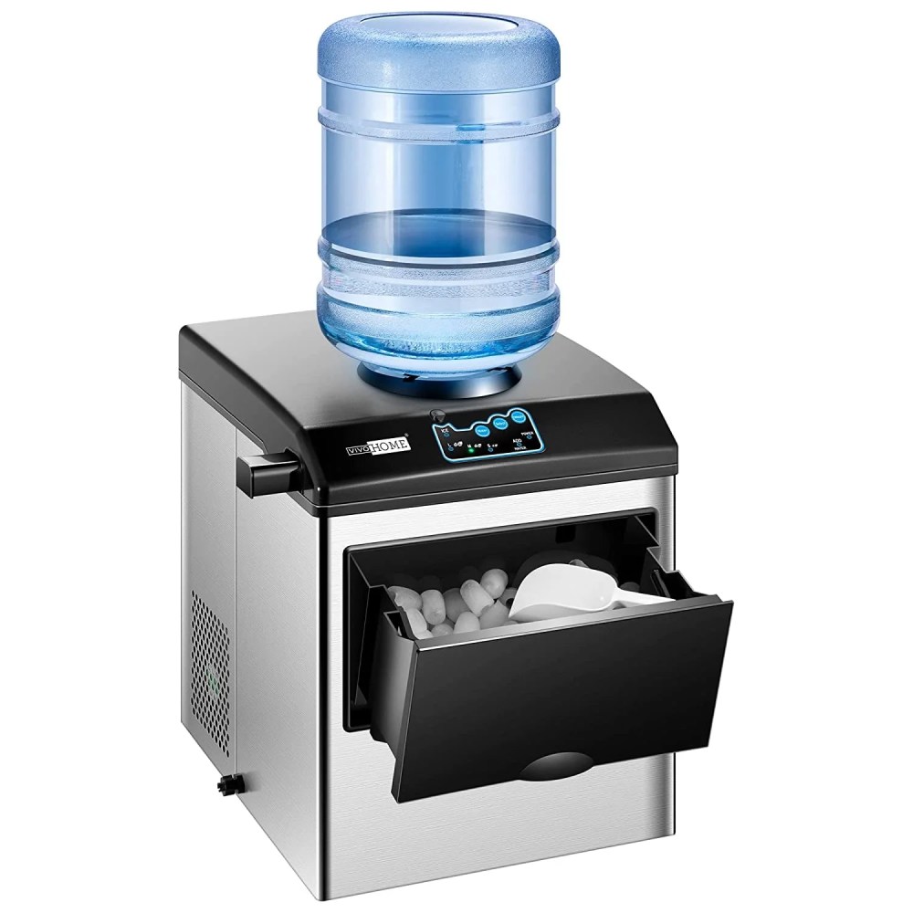 VIVOHOME Electric 2 in 1 Countertop Ice Maker,Ice and Water Dispenser Machine 48lbs/Day