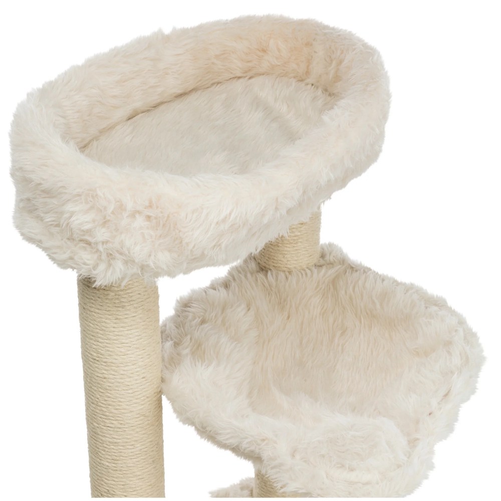 TRIXIE Baza Junior Jute & Plush 3-Level 39" Cat Tower, Scratching Posts and Condo, Cream - Image 5
