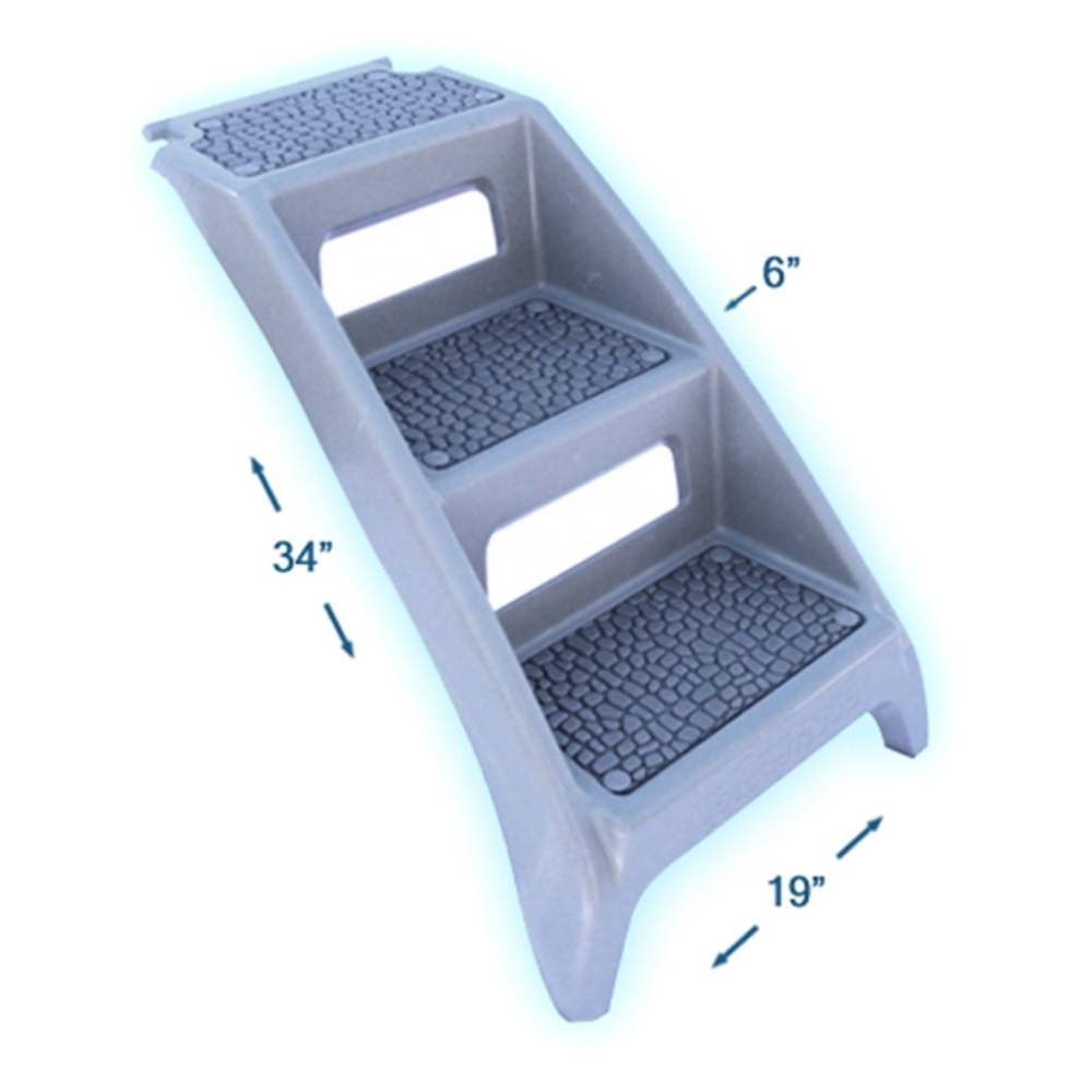 PSUSA Booster Bath Pet Step,  Medium,  Gray