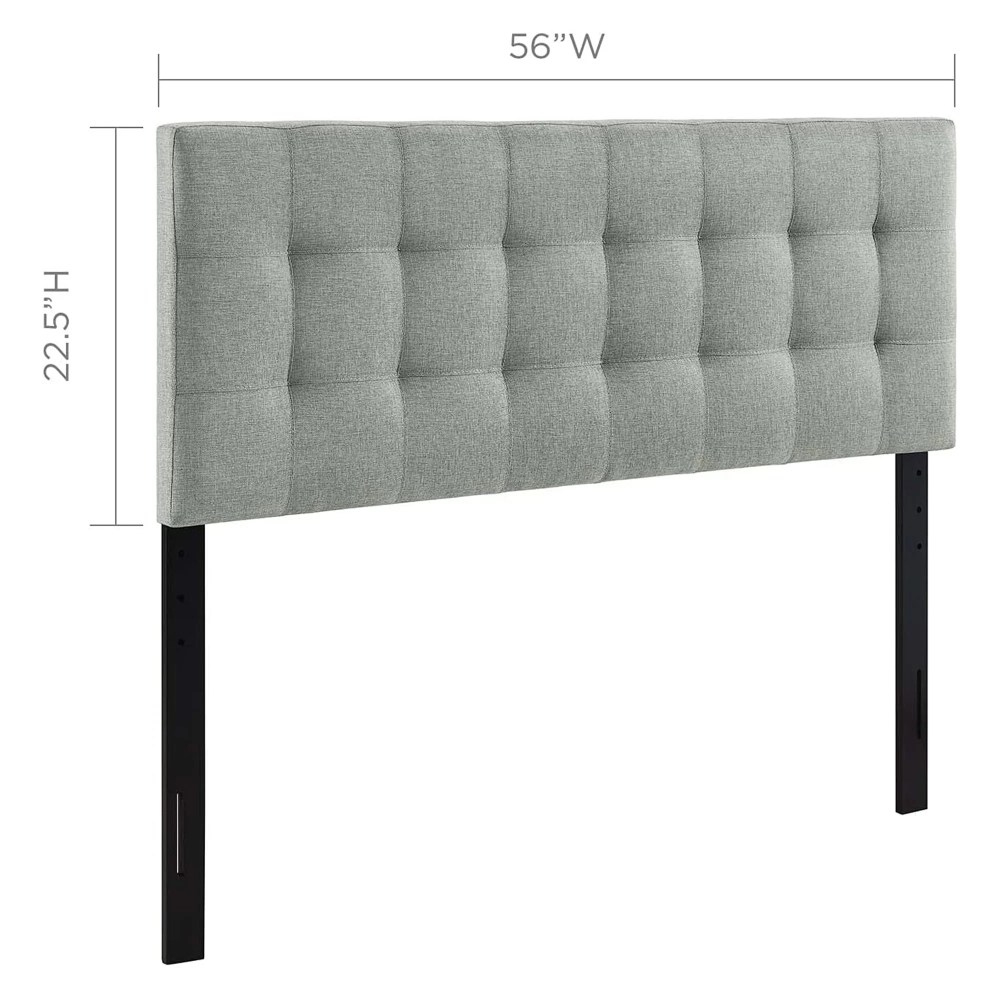 Modway Lily Full Upholstered Polyester Fabric Headboard in Gray - Image 2