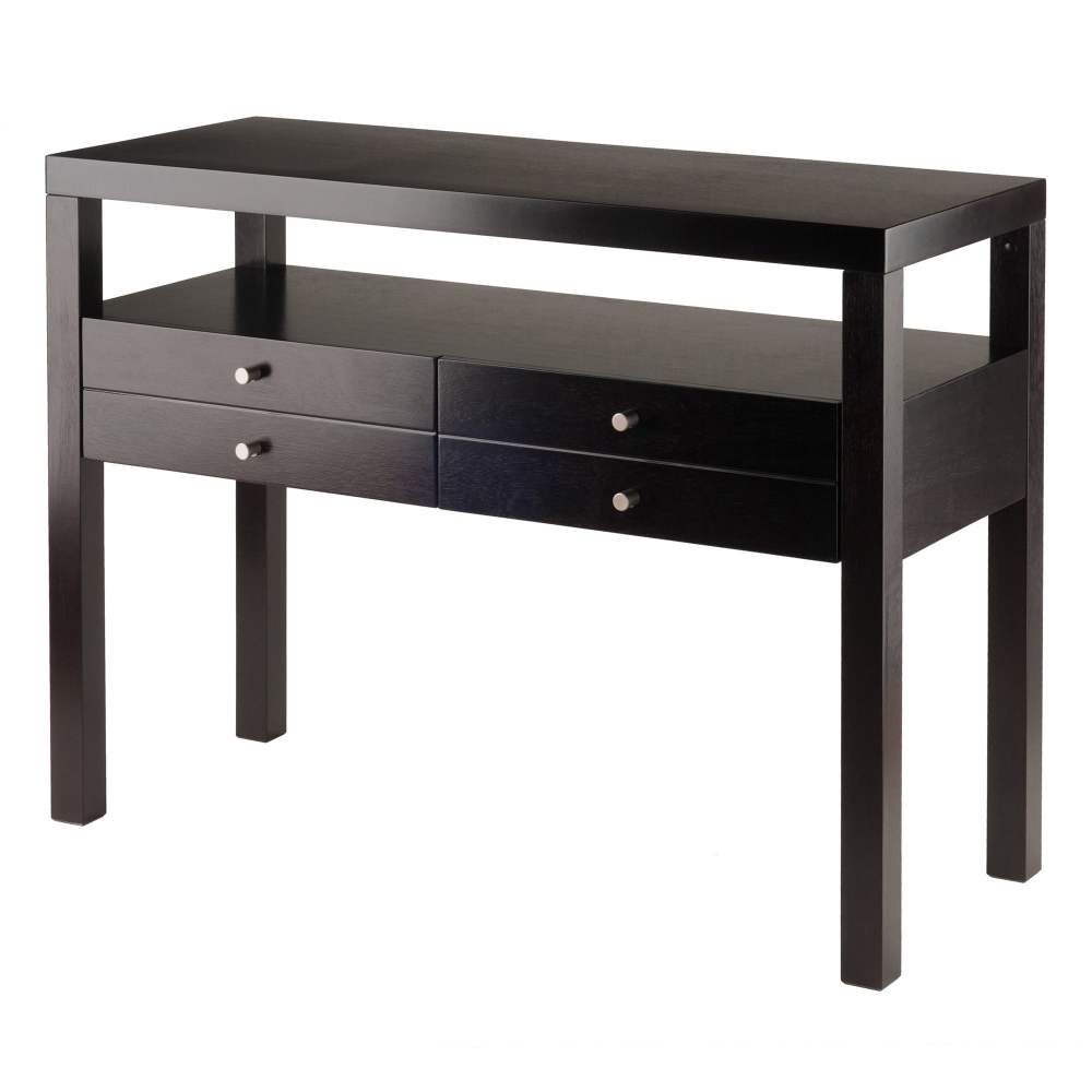 Winsome Copenhagen Console Table,Two Drawers,Espresso Finish