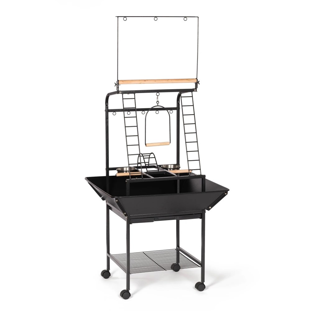 Prevue Pet Products Wrought Iron Cockatiel Parrot Playstand,  Black