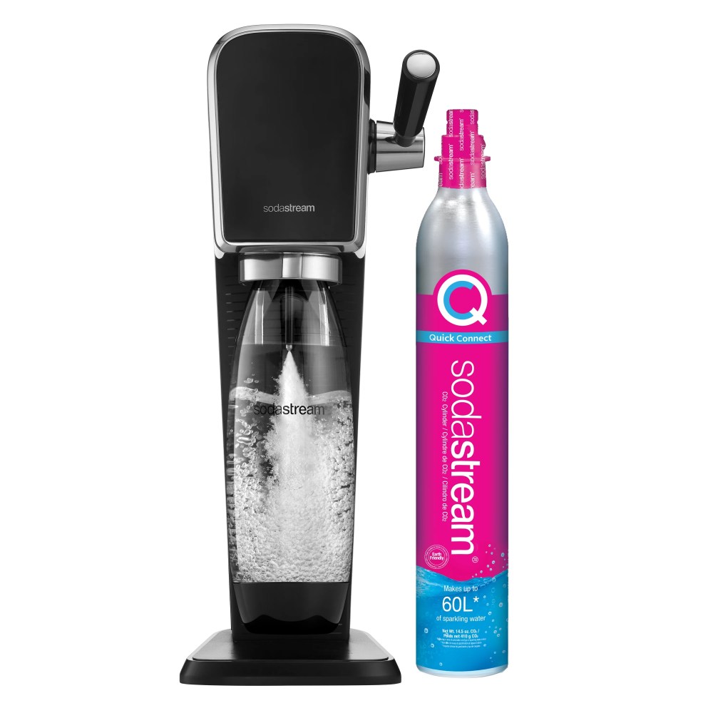 SodaStream Art (Black) Sparkling Water Maker with CO2 and Carbonating Bottle