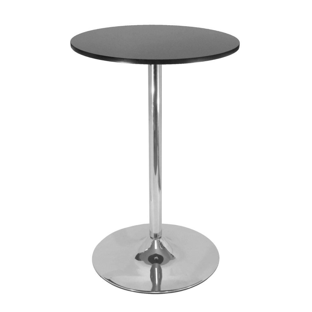 Winsome Spectrum 28" Round Pub Table,Black & Chrome
