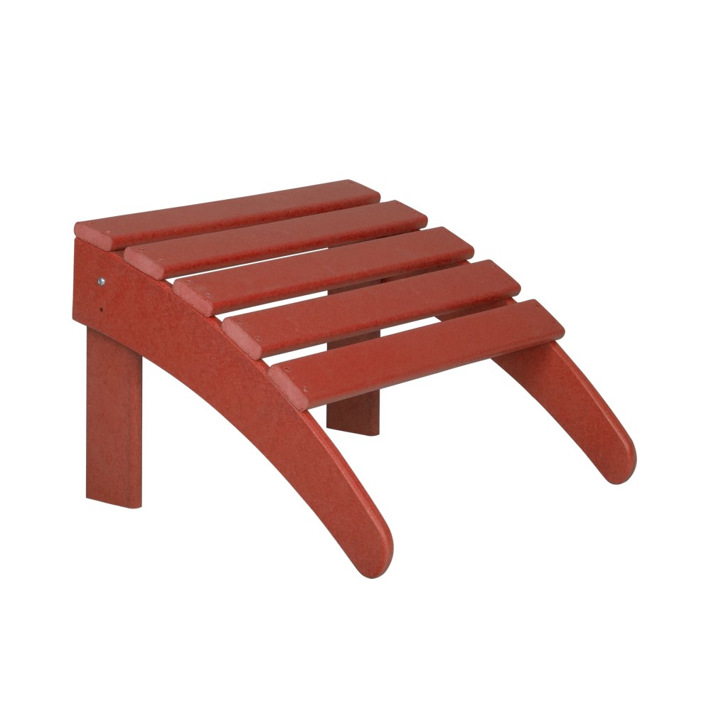 Westin Outdoor Adirondack Patio Chair with Ottoman Footrest,Red - Image 7