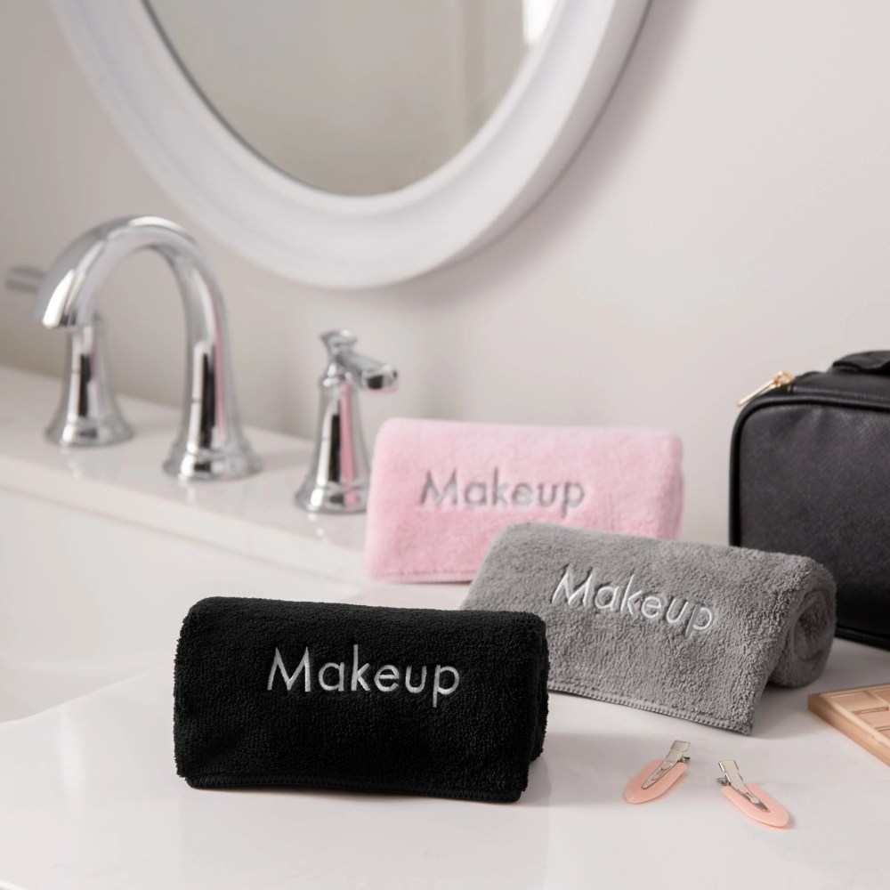 Arkwright Makeup Remover Wash Cloth - Coral Fleece Microfiber Face Towels - 13 x 13 in. - (Bulk Case of 108) Black - Image 2