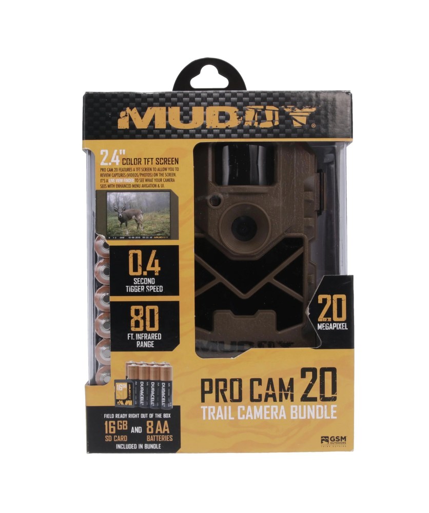Muddy Pro Cam 20 Combo - 20 MP & 720 Video at 30FPS 0.5 Sec Trigger Speed 80Ft Detection IR Range Durable Hunting Outdoor Scouting Trail Camera, 8 AA Batteries & 16GB SD Card Included - Image 9