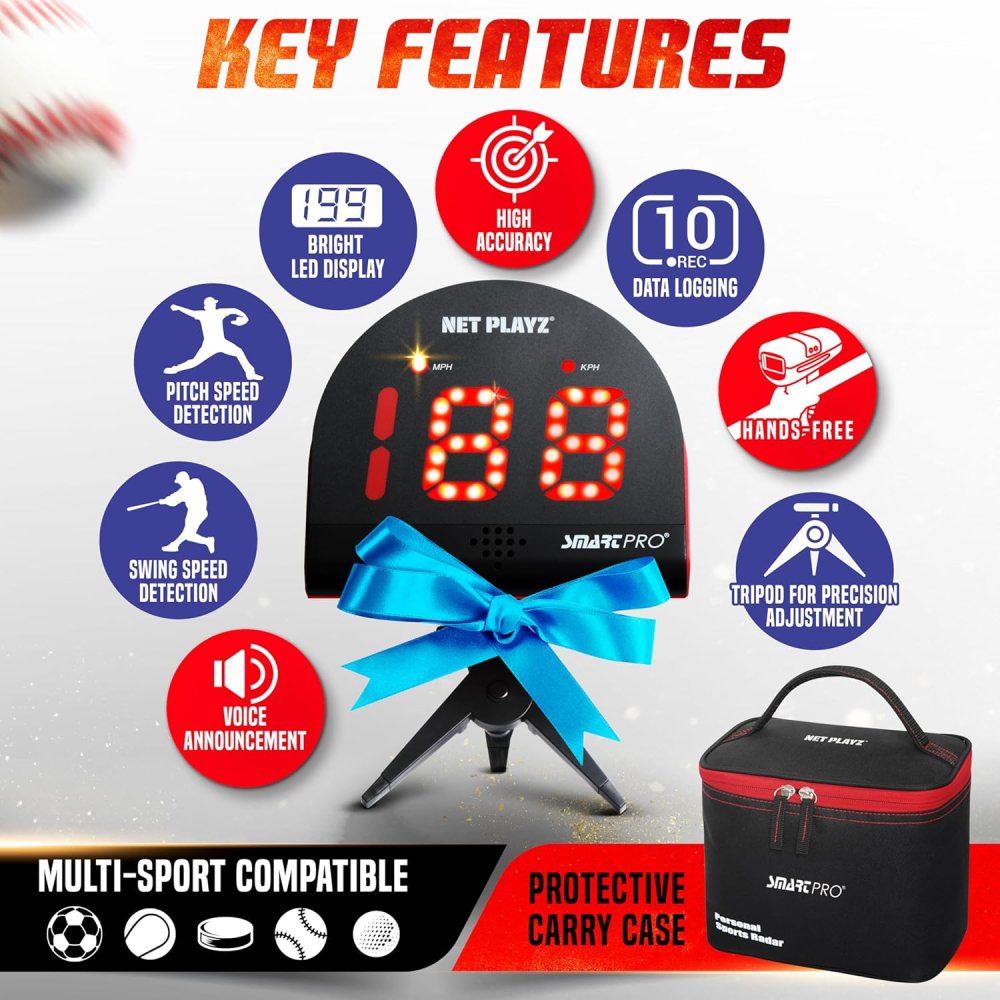 Baseball Radars, Speed Sensors Training Equipment (Hands-Free Radar Guns, Pitching Speed Guns) Baseball Gifts, High-Tech Gadget & Gear for Baseball Players - Image 3