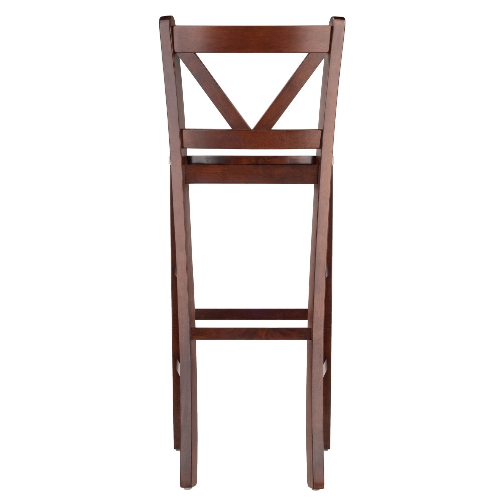 Winsome Wood Victor 30" V-Back Bar Stool,Set of 2,Walnut Finish - Image 5