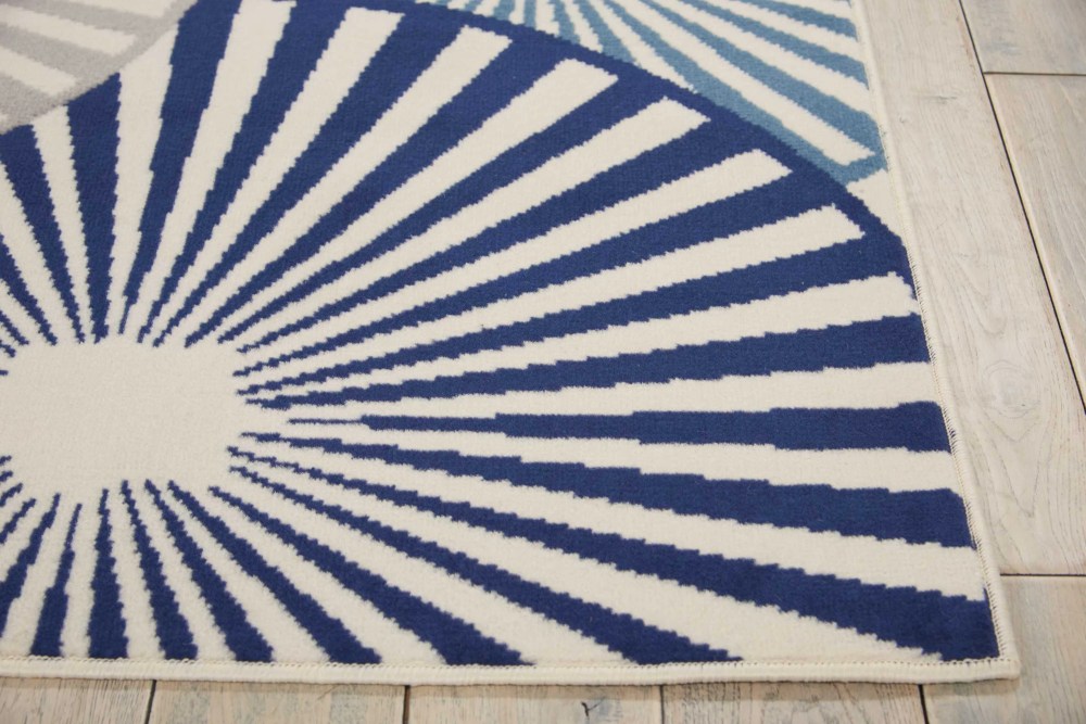 Nourison Grafix Geometric White 5'3" x 7'3" Area Rug, (57) - Image 2