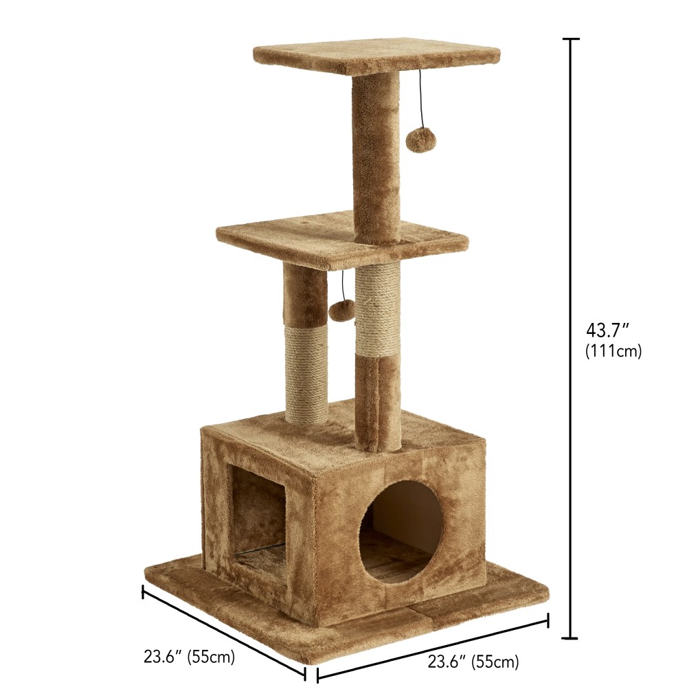 Two by Two Willow 43.7-inch Cat Tree, Cat Tower, Scratching Post, Perch & Playground - Image 2