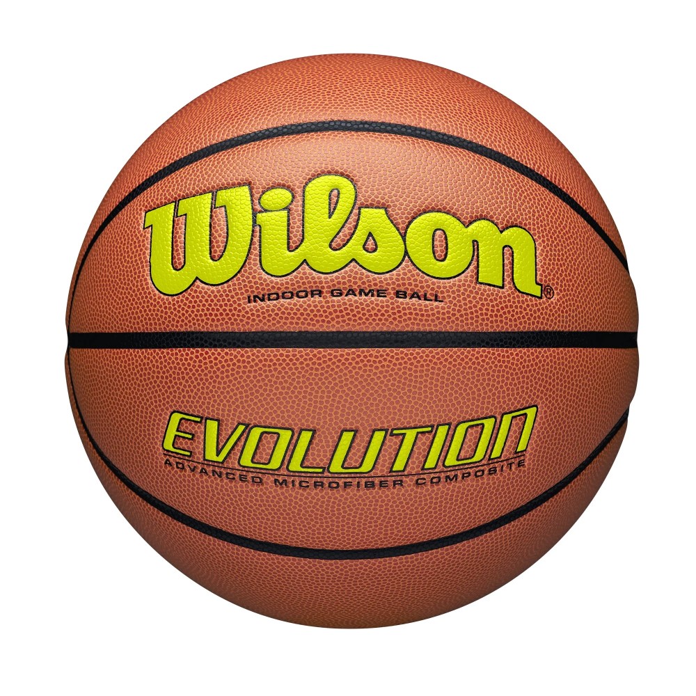 Wilson Evolution Indoor Game Basketball - Optic Yellow,  Size 6 - 28.5"