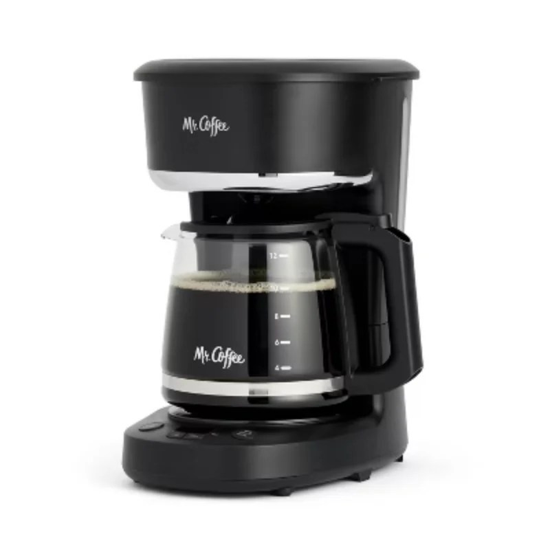 Mr. Coffee 12-Cup Programmable Coffee Maker Black: Drip Machine,Dishwasher-Safe,Electric,Paper Filter - Image 2