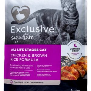 Exclusive Signature All Life Stages Chicken & Brown Rice Comfort Care Cat Food 15 Pound (15 lb.) Bag